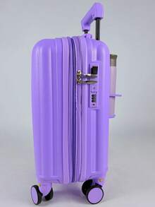 ANAC Standard Travel Carry-On Suitcase 10kg ABS Resistant | Double 360° Wheels Built-In Padlock USB Input Expandable Zipper Anti-Theft - 紫色 - 查看 3