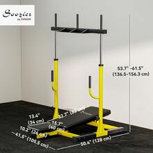 SOOZIER Leg Extension And Curl Machine, 660LBS Capacity, Leg Extension Machine With Adjustable Leg, Back, And Head Positions For Home Gym, 2" Plate Compatible, Yellow - Black - View 4