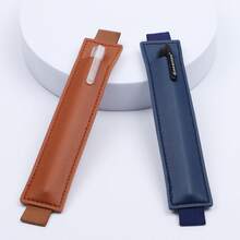 1个PU皮革笔套，适用于钢笔，创意铅笔盒，保护您的圆珠笔、iPad触控笔，适用于学校、办公室、商务旅行和旅游，办公用品、学习用品，返校礼物、圣诞礼物、教师节礼物、文具包 - 彩色 - 查看 6