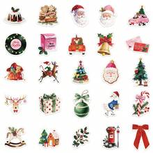 50pcs Christmas Aesthetic Stickers, Cute Cartoon Stickers Suitable For Coloring Books, Cup Accessories, Water Bottles, Laptops, Phones, Skateboards, Guitars, Luggage, Scrapbooks, Helmets, Bicycles, Motorcycles, Cars, Handbags, Halloween, Christmas, Thanksgiving, Easter Party Decorations And Gifts