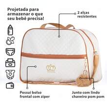 Kit 2 Maternity Bags For Boys/Girls, Luxury Baby Suitcase In Various Colors With Pompom - 駝色 - 查看 2