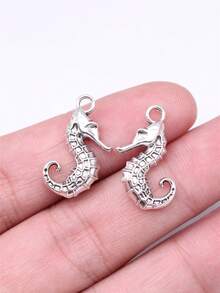 10pcs 23x11mm(0.91x0.43inch) Seahorse Charms Pendant For DIY Jewelry Making Necklace Keychain Phone Chain Bracelet Making Accessories Handmade Craft Making Findings