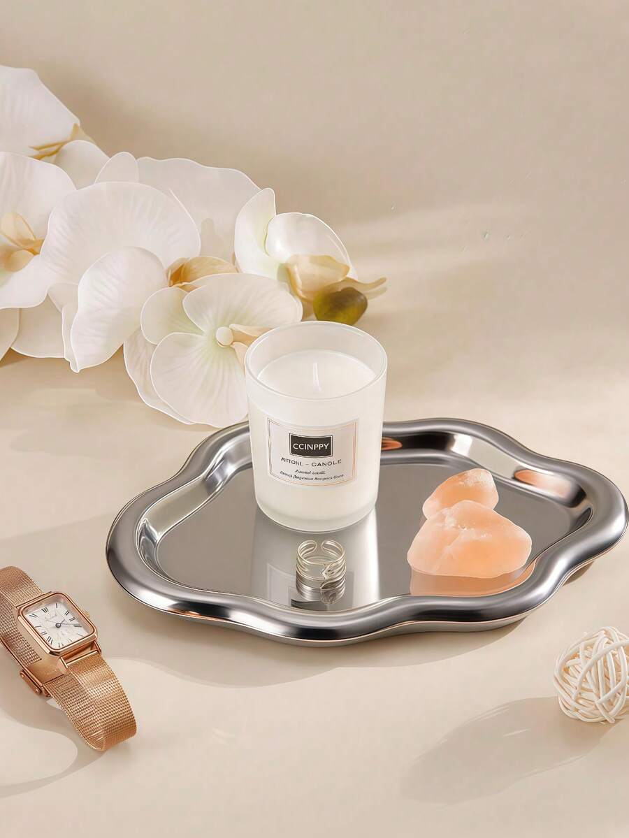 1pc Ceramic Jewelry Tray, Decorative Cloud Dressing Table Key Tray, Women's Ring Holder, Cute Jewelry Tray For Aesthetic Decoration, Silver, Suitable As Room Decoration, Home Decoration, Birthday Decoration, Kitchen, Wedding, Bedroom Decoration, Living Room Decoration, Gift, Party Decoration