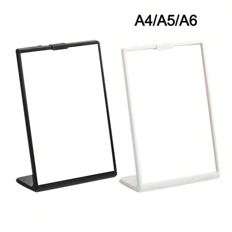 Transparent Acrylic Panel Menu Display Stand A4 A5 A6 Table Card Sign Collection Photo Protection Holder Album Postcard Souvenir Display Stand Table Brand High-End Plastic Wine Catalog Menu A5 A6 Type Name Idol Photocard Holder Card Desktop Photo Display Frame - Multicolor - View 1