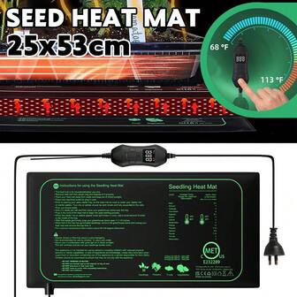 Seedling Heating Mat 50W Heat Temperature Controller Switch Thermostat Propagation Seed