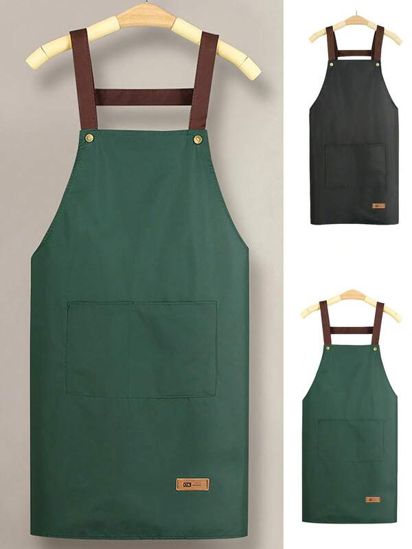 Este delantal de herramientas con estilo japonés y coreano cuenta con bolsillos impermeables en la parte delantera y trasera, y un chaleco reversible. Es adecuado para entornos al aire libre como peluquerías, cafeterías, restaurantes de barbacoa, hoteles y restaurantes, e incluso para pintores. Es unisex y se puede usar como un delantal de una sola pieza para trabajos de cocina en el hogar.