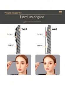 1 pièce Miroir acrylique DIY, Miroir de salle de bain, Miroir de maquillage, Incassable, Autocollant, Sans installation requise. Miroir décoratif mural, Miroir carré, Miroir rond, Miroir en forme de cœur, Incassable, Matériau imperméable, Autocollant, Peel and Stick.