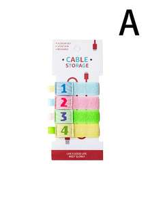 4pcs Colorful Cable Ties Organizer, Multi-Function Cord Wrap Fastener For Computer, Earphone, Data Cable Management