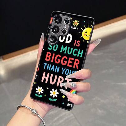 For  A05 A05S A06 A125G A135G A145G A15 A165G A225G A23 A325G A345G A355G A51 A52 A535G Phone Case God Is Bigger Quote Lightweight Shock Resistant Non Yellowing Protective Cover