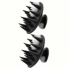 Brosse de massage du cuir chevelu en silicone 4 couleurs avec poignée douce, soin doux du cuir chevelu pour prévenir la casse des cheveux