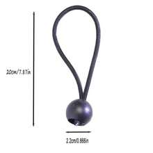 50pcs Outdoor Tent Binding High Elastic Rope, Plastic Ball Lace-Up, Trampoline Luggage Binding Elastic Bands With Balls - Black - View 5
