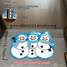 سجادة حمام ديكور رجل الثلج عيد الميلاد، سجادة منطقة، حصيرة الباب - أزرق ريفي، مانع الانزلاق للمنزل والحمام، ديكور منزلي داخلي لعيد الميلاد، هدايا عيد الميلاد، ديكورات منزلية لعيد الميلاد، سجادة مانعة للانزلاق للباب، سجادة حمام مانعة للانزلاق - قابلة للغسل في الغسالة، حصيرة باب من الصوف الاصطناعي عالي الكثافة، مثالية لديكور الحمام أو غرفة النوم، ديكور وإكسسوارات حمام عيد الميلاد، مناسبة لديكور مدخل المنزل مطبخ السجاد