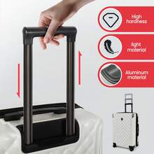 Suitcase Three Size 20"/24"/28",Expandable Hardside With Double Spinner Wheels & TSA Lock,Carry On Luggage Travel Suitcase Suit Case Durable Travel Luggage,Travel And Vacation Companion, Student Suitcase For Back-To-School Season - MILK-WHITE - 查看 3