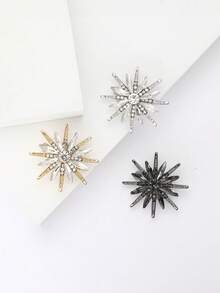 Fashion Rhinestone Eight Pointed Star Brooches For Women Unisex Star Pins Banquet Clothing Accessories/Friends Gathering Badges Gifts