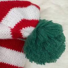 Stripes Santa Hat, Personalized Santa Hat, Embroidered Santa Hat, Adult Christmas Gift, Christmas Hat, Elf Hat, Personalized Elf Hat - Multicolor - View 5