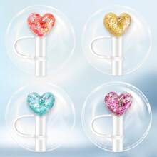 6Pcs Resin Shiny Bling Straw Topper Cover For, 10mm Straw Covers Cap For Cup 30&40oz With Tumblers (Butterfly) - Yêu - Xem 3
