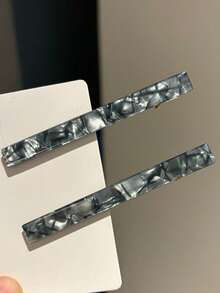 2/4 peças de grampo de franja ondulada de acrílico, peça única, grampo de cabelo lateral simples e colorido, novo design, grampos de garra, prendedor de cabelo, grampos de cabelo