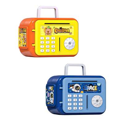 Đồ chơi quà tặng sinh nhật cho trẻ em, Tủ đựng đồ có mật khẩu, Hộp đựng tiền ATM cho trẻ em, Heo đất hình gấu bông/phi hành gia/ngựa hoạt hình, Hộp đựng tiền xu và tiền giấy sáng tạo.
