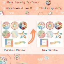 8pcs/9pcs/8pcs Set Stress Relief Sensory Stickers, Calming Striped Texture Stickers For Students, Adults Sensory Items Calming Stickers