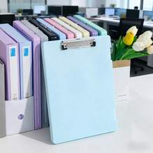 Prancheta com Pasta Tamanho A4, Caixa de Armazenamento Transparente, Organizador de Mesa de Escritório para Documentos, Livros, Papelaria