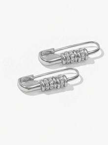 1 Pair Silver Pin Copper Alloy Dangle Earrings For Women Luxurious & Versatile Hypoallergenic Earring Daily Wear, Party, Date, Festival
