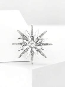 Fashion Rhinestone Eight Pointed Star Brooches For Women Unisex Star Pins Banquet Clothing Accessories/Friends Gathering Badges Gifts