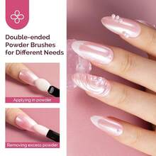 White Chrome Nail Powder For Gel Nails,Pearl Powder Mirror Effect Pigment Pearlescent Mermaid Pigment Pearl Glitter For Home DIY Salon Use Visit The  Store{"Color_name":"White"} - 白色 - 查看 6