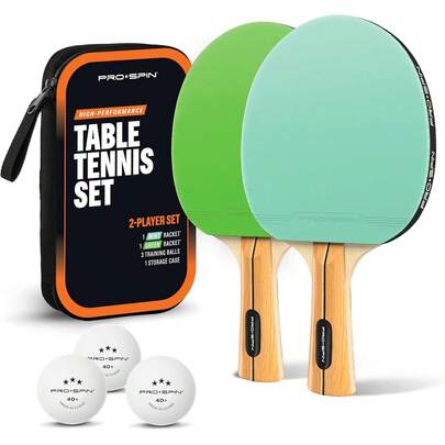 Ping Pong Paddles - High-Performance Set With Premium Table Tennis Rackets, 3-Star Ping Pong Balls, Compact Storage Case| Professional Quality Ping Pong Paddle Set| Indoor & Outdoor Games