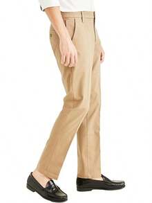 Mens Khaki Flex Work Pants - New British Khaki - View 4