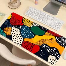 Multicolor Speckled Texture Extra Large Mouse Pad, Gaming Desk Mat, Big Keyboard Pad, Washable, Rubber Non-Slip Bottom, Stitched Edge, Gift Mouse Pad, Desk Protector, Study Pad, Multiple Sizes Available, Computer Keyboard Mat, Laptop Pad