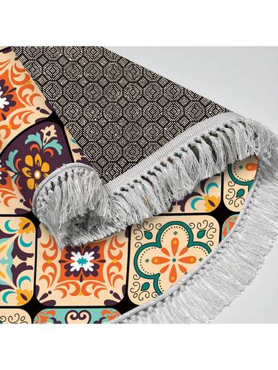 Pearl Digital Non Slip Printed Turkish Vloerkleed AL4020 Zachte Touch, Washable Tapijt Felt Backing Moderne ative Vloer Mat, Living Room, Bedroom, Bathroom, Hallway Or Entryway Available In Many Sizes Quick Drying, Highly Absorbent, Soft, Com Tafel Both Indoor Outdoor view 6