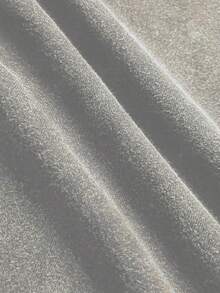 男士休闲宽松水洗圆领长袖T恤 - 淺灰色 - 查看 4