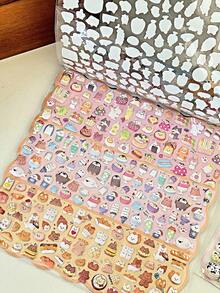 Cartoon Double-Layer 3D Stickers - Bright Asymmetrical Shape Decorative Stickers Suitable For Notebooks, Water Bottles, DIY Scrapbooks, Luggage, Computers, And Phone Cases, Reusable Matte Surface, Creative , Notebook Stickers, Reusable Waterproof Self-Adhesive Cute Animal Characters, Pastel DIY Scrapbook Decorative Stickers, Creative Gifts For Journals And Planners, Cute Double-Sided Cartoon Style Stickers.