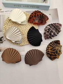 1pc/2pcs/3pcs/6pcs/8pcs New Shell Claw Clips, Flat Hair Clips With High-End Feel, Large Size Duck Clip For Updo Hairstyles Elegant Hair Accessories Winter Hair Clutch