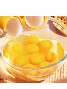 1pc Easy Clean Egg Separator - Quick Peel And Yolk Separator, Egg Peeler Tool, For Hard Boiled And Raw Eggs, Egg Shell Cracker, Opens In A Second, Prevents Egg Breaking, Hard Boiled Egg Peeler, Egg Shell Opener, Egg Tool, Raw Eggs, For Kitchen, Baking Essentials