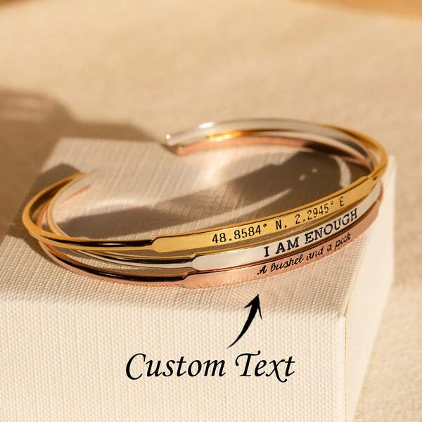 Personalisierter Koordinaten-Schmuck, Koordinaten-Schmuck, zarter Koordinaten-Armband, Längen- und Breitengrad, Muttertagsgeschenk, Gold, stilvoll