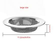 Colador de acero inoxidable para fregadero, atrapador de drenaje de lavabo, cesta de filtro de drenaje de fregadero de cocina