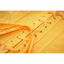 Women's Waist Cincher Bustier Boned Corset With  Design In 2025 - Yellow - View 5