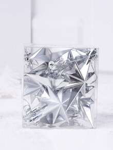 12个圣诞独特星形吊坠装饰品，塑料圣诞树挂饰，家居办公室节日派对装饰，场景装饰，节日装饰，房间装饰，家居装饰，办公室装饰，主题派对装饰，圣诞装饰，冬季圣诞装饰，家居圣诞礼物，圣诞装饰品 - 彩色 - 查看 10