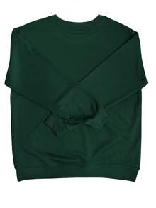 2026 New Year Outfit Women Plus Size 'AUNTIE' Letter Print Sweatshirt - Soft Machine Washable Polyester Fiber Crew Neck Pullover, Autumn Winter Casual Comfortable Fashion Design, Cute Loose Top, Daily Wear, Comfortable Fabric, Casual Style Loose And Comfortable Winter Clothes For Women - 墨綠色 - 查看 4