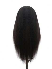 ISEE Invisi Draw-Strings Kinky Straight 360 Glueless Wig Pre-Cut Lace InvisiFit Strap Wear Go Wig Human Hair Pre Plucked Pre Bleached 180% Density 360 Full Lace Front Wigs 14-28 Inch