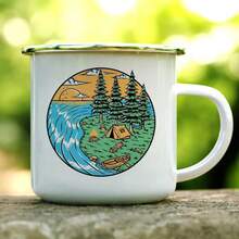 Outdoor Enthusiast Camping Enamel Mug Coffee Water Mug Picnicking Mugs Nature Hiking Camp Lover Gift Travel Holiday Present
