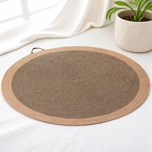 وسادة خدش القطط المستديرة، مناسبة للقطط الصغيرة والبالغة للعب والخدش، مثالية للاستخدام المنزلي