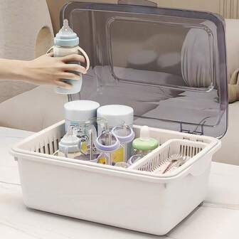 婴儿用品、奶瓶收纳盒、防尘罩、沥水架、婴儿餐具、玩具、新生儿辅食收纳盒