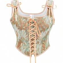 Women's Waist Cincher Bustier Boned Corset With  Design In 2025 - Yellow Chrysanthemum - View 1
