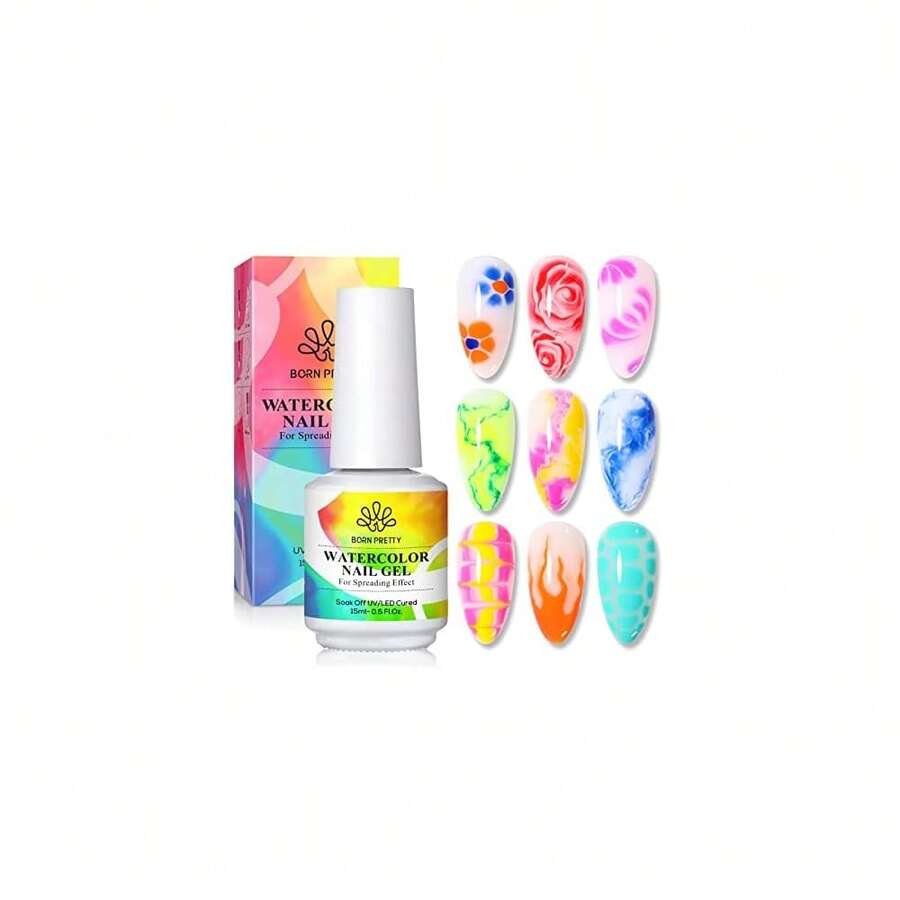 Nail Blooming Gel, 15ml Clear Clear U V Led Blossom Gel Polish For Spreading Effect Marble Natural Stone Watercolor Floral Print Nail Art DIY Design Manicure Valentine's Day Gift{"Color_name":"BloomingNailGel"} - 綻放指甲膠 - 查看 1