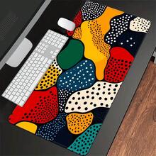 Multicolor Speckled Texture Extra Large Mouse Pad, Gaming Desk Mat, Big Keyboard Pad, Washable, Rubber Non-Slip Bottom, Stitched Edge, Gift Mouse Pad, Desk Protector, Study Pad, Multiple Sizes Available, Computer Keyboard Mat, Laptop Pad