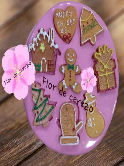 MOLDE DE SILICON GALLETITAS NAVIDEÑAS