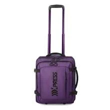 NEW YORK XPRESS 17 Inch Underseat Carry On Luggage Airplane Approved Water-Resistant Small Softside Rolling Suitcase Lightweight Personal Item Travel Duffle Bags - 紫色 - 查看 9