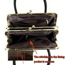 Borsa a mano da donna in PU di alta qualità, stile trapuntato, borsa a tracolla multistrato, borsa da viaggio per banchetti con chiusura a mano